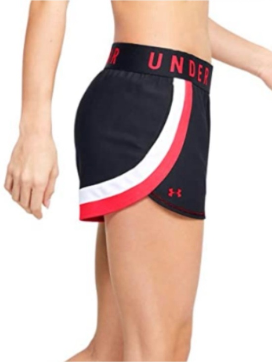 Under Armour Pants - Under Armour Women’s Black Play Up Stripe Wordmark Shorts Size Medium Loose
